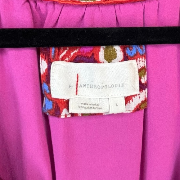 Anthropologie Robin Tiered Floral Ruffle Red Dress Cottagecore Prairie Hippie - Picture 6 of 10